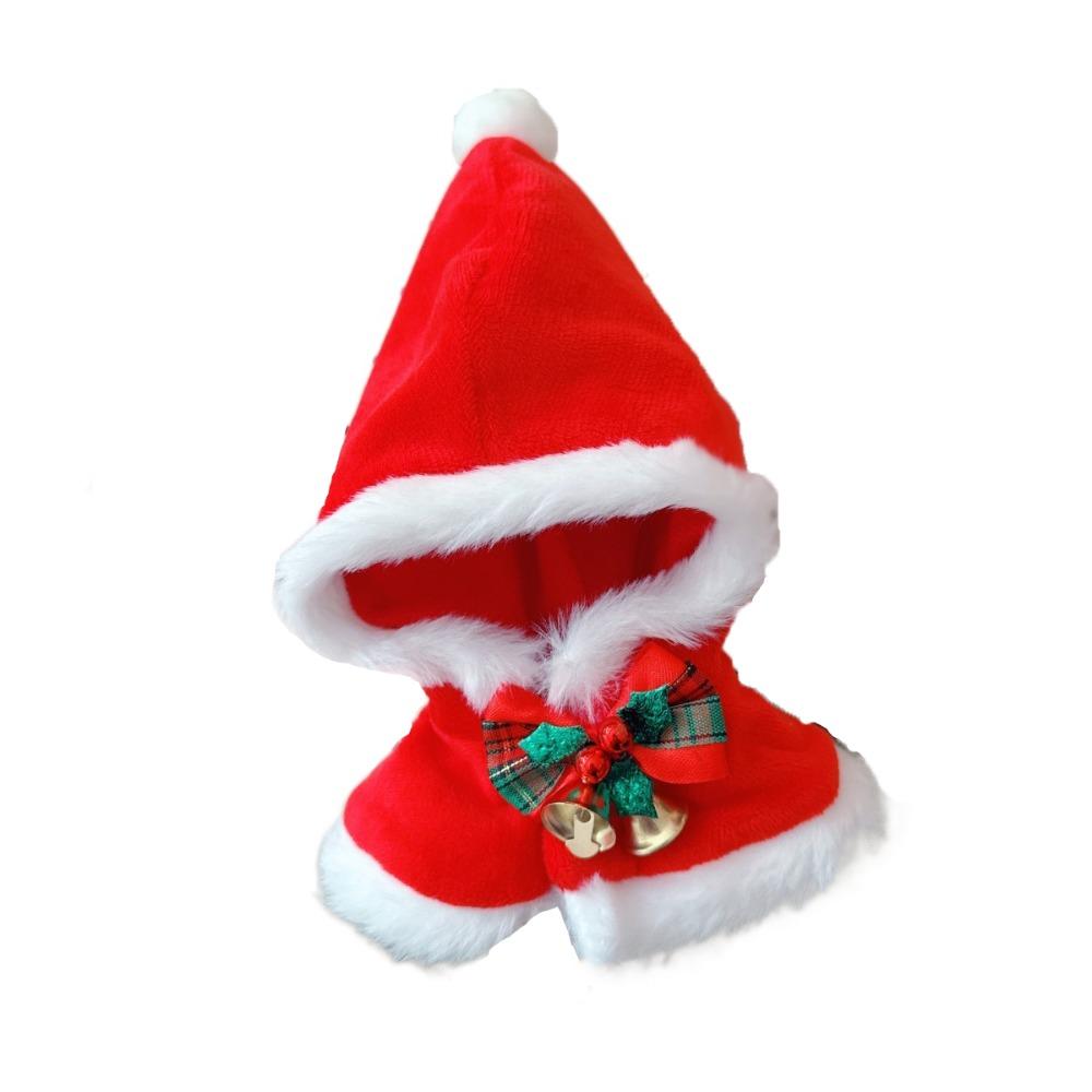 

Рождественская шляпа Сидящая вечеринка Одежда для куклы Лабубу Плющевой плащ 17 см Одежда для плюшевой куклы Хлопковая кукла style 1