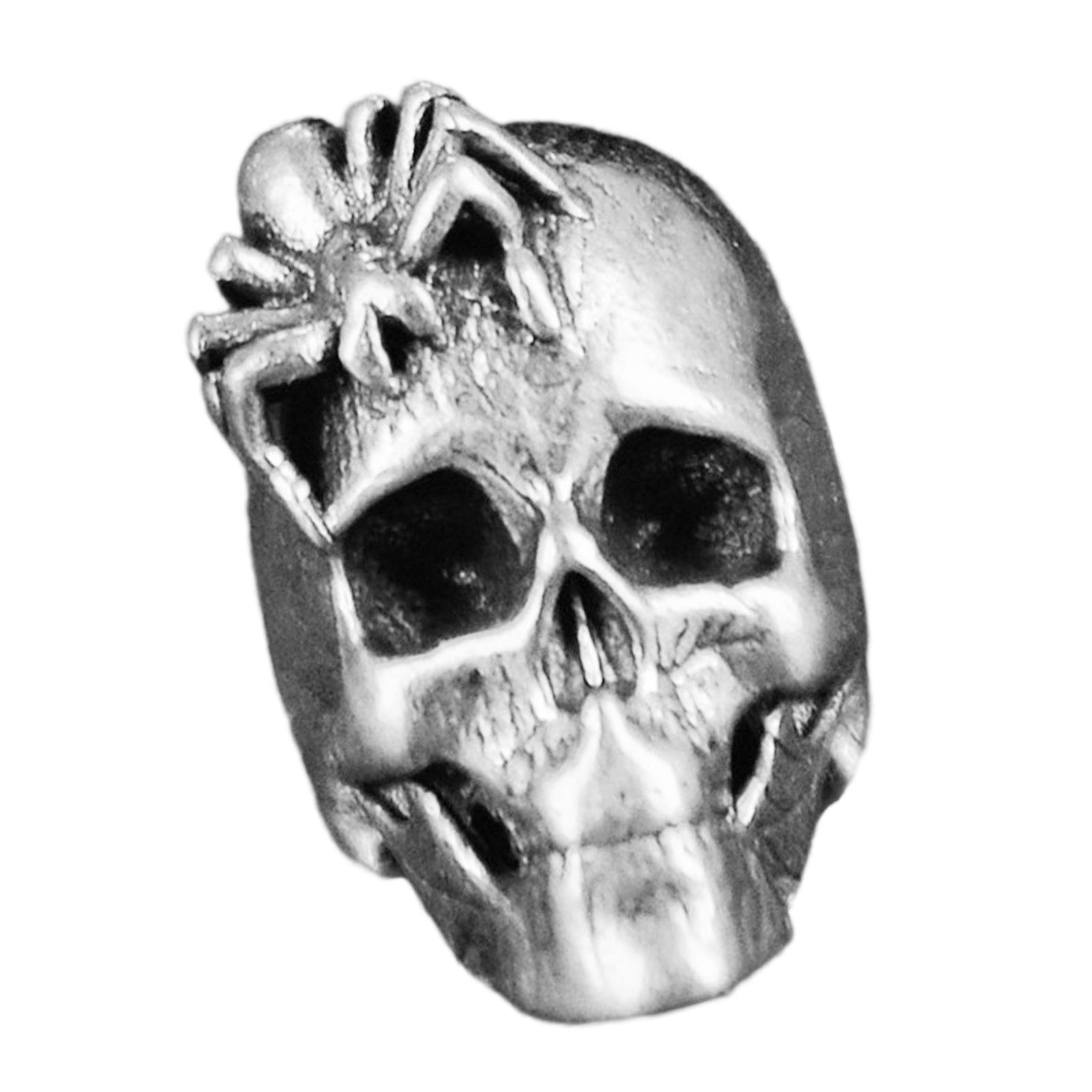 

Латунный паракордовый шарм Дизайн паука-черепа Прочный брелок для уличного модного аксессуара белый