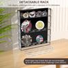 Five Layer Acrylic Display Rack Acrylic Badge Organizer Large Capacity Transparent Coin Display Case with Magnetic Door Decor