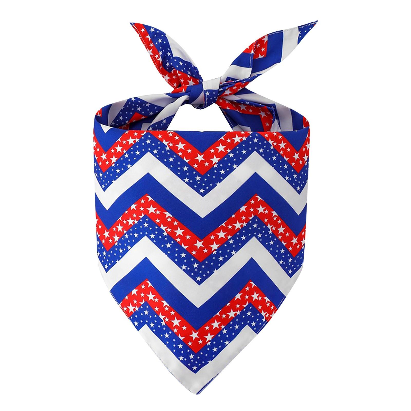 

Бандана на День независимости, регулируемая бандана для праздника, вечеринки, дня рождения, бандана для домашнего животного, шарф для кошки, ко Дню независимости One Size