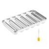 Stainless Steel Sausage Mold 6 Cavity Hot Dog Mold for Home Cooking Non-Stick Baking Tool for Kids Food Sausage Maker with Lid