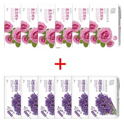 Rose of Sharon Natural Beauty Lavender 6, Rose Soap 6, 12, 1 Set, 90g