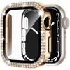 2in1 Case + Tempered Glass for Apple Watch 7/8/9 41mm, Gold
