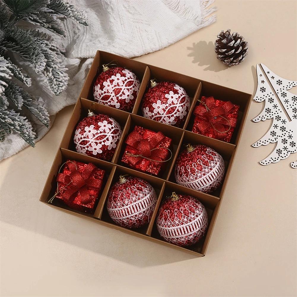 Christmas Party White Christmas Ornament Exquisite Decorations Harmonious Touch Lightweight Foam Shimmering Designs