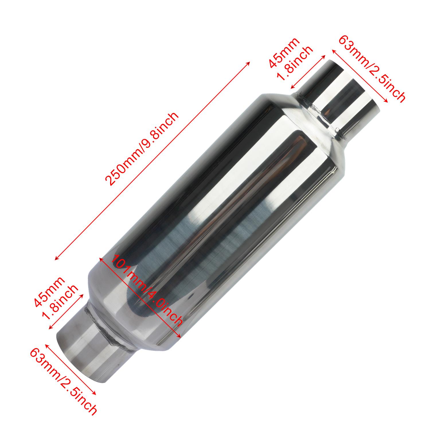 

Universal Decorative Stainless Steel Silver Exhaust Muffler Pipe
