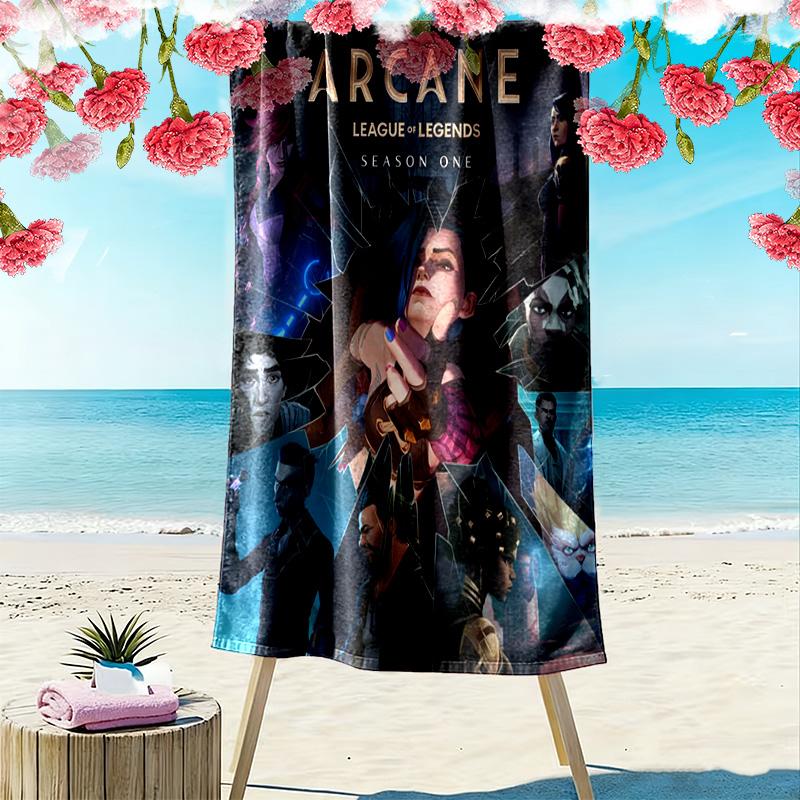 Fantasy Warriors Unite beach towel beach Beach towel for vacation photos seaside Outdoor pool towel Absorbent bath towel Fashion Comfort