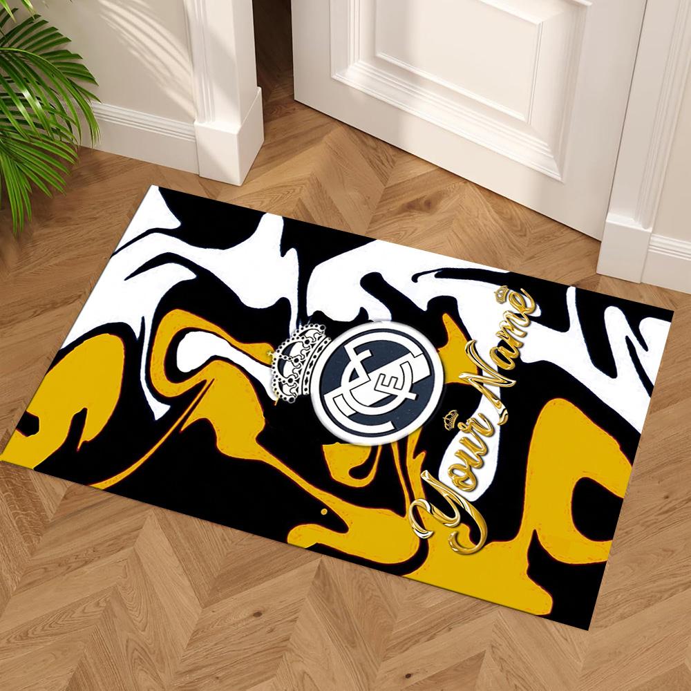Real Madrid Club Customize Your Name Carpet Design for Dining Room Bedrooms Hallway Decorate Room Anti-slip Rug Office Home Decor