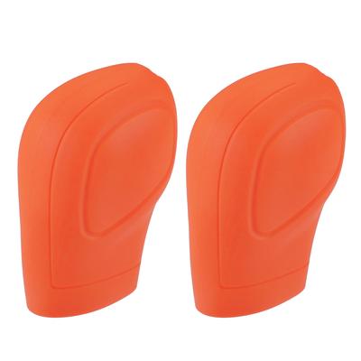 ACROPIX 2PCS Car Gear Shift Cover Hand Brake Lift Cover Anti-Slip Silicone Universal Fit Orange