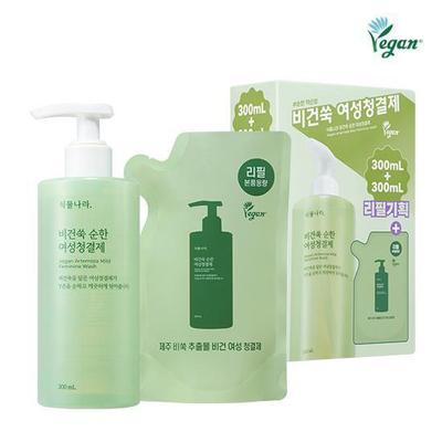 Plantnara Vegan Mugwort Mild Acidic Intimreiniger Nachfüllplan (300 ml + 300 ml)