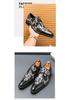 Men's Versatile Snake Print Pointed Toe Leather Shoes for Formal and Casual Wear