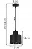 MODERN CEILING HANGING LAMP BLACK LED LAMP