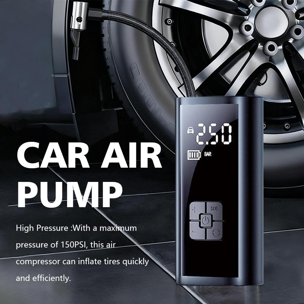 Mini Portable Air Pump Portable Air Compressor For Car Tires Fast Air Pump Accurate Pressure Air Pump With Led Display V1o4