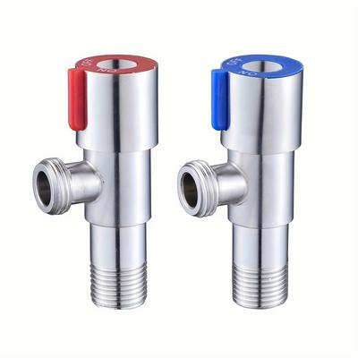 Stainless Steel Triangle Valve, Hot and Cold Water Inlet Valve for Toilet, Water Heater, Kitchen Sink, Triangle Valve