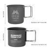 1/2Pcs Camping Mug with Foldable Handle Camping Cups for Backpacking Hiking Traveling and Picnic