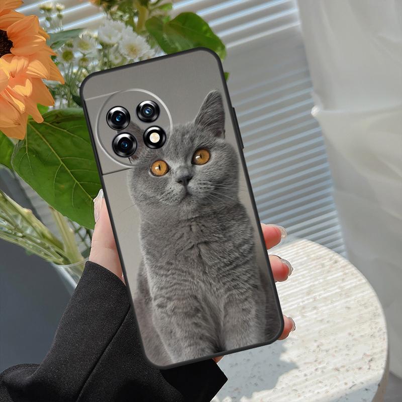 British Shorthair Cat Case For OnePlus 15R 15 13R 12R 10R 13 13T 12 11 10 10T 8T Nord CE 5 2 3 4 Lite N20 N30 Cover
