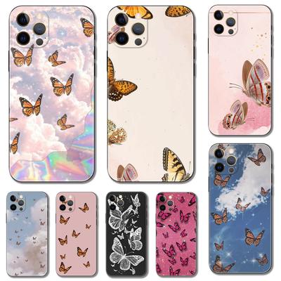 Custodia per telefono farfalla per iPhone Samsung Galaxy Redmi Xiaomi Oppo OnePlus Note SA 7 8 9 10 11 12 13 14 20 21 22 23 53 54 Pro Max Plus Ultra TPU morbido