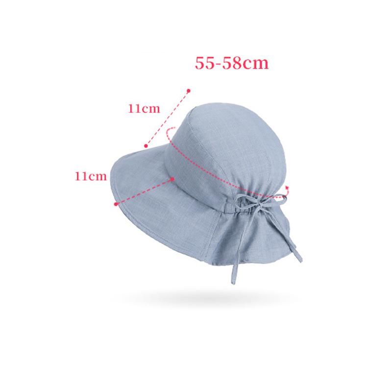 Summer Sun Hat Women's Bow Fisherman Hat Large Brim Basin Hat
