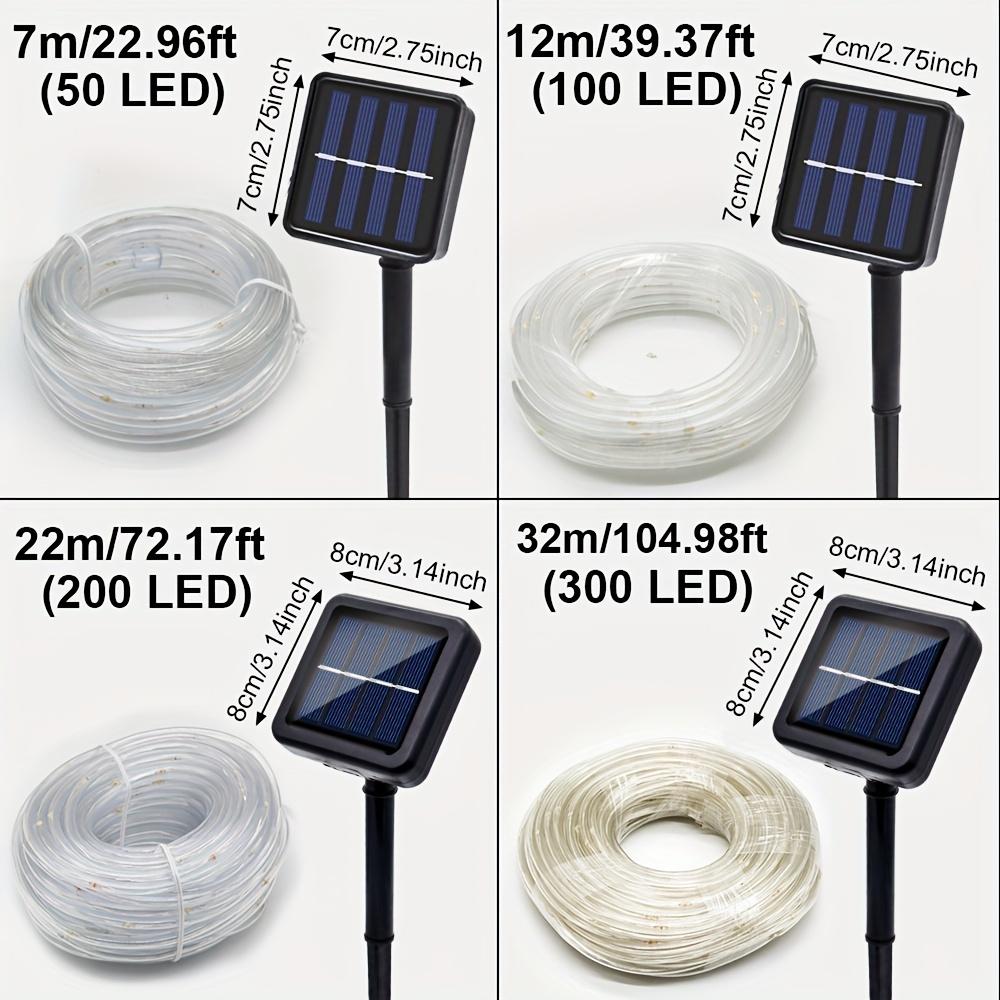 Solar Rope Light IP65 Waterproof Outdoor LED Fairy String Tube Lights for Party Garden Yard Wedding Christmas Tree Decoration