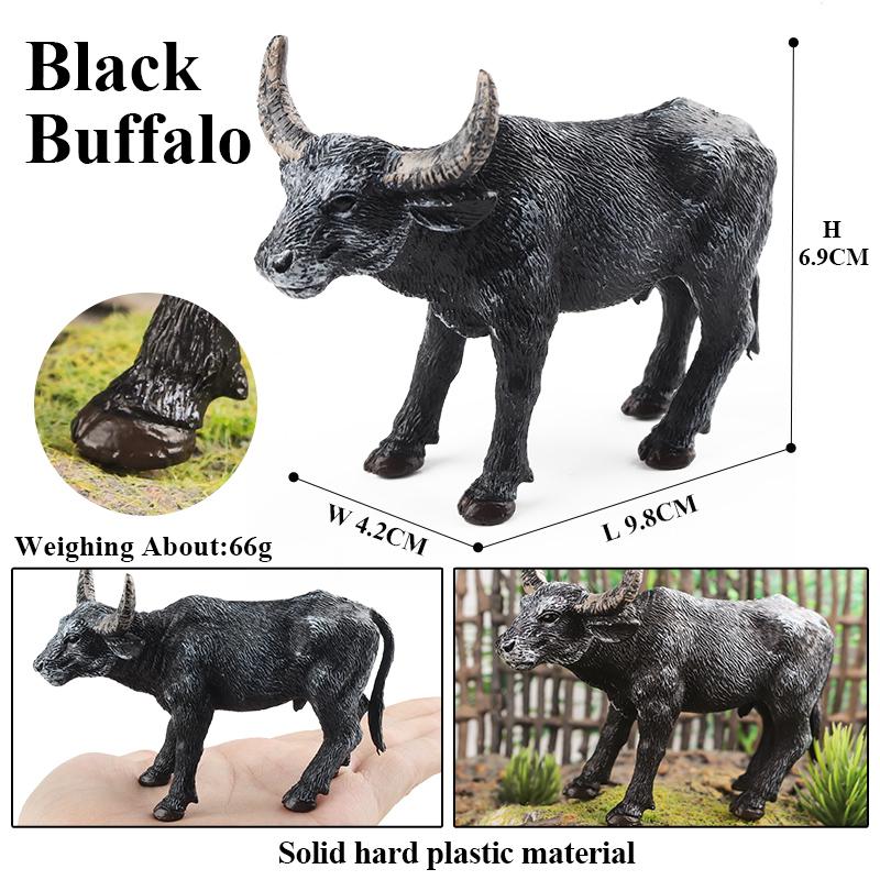 Oenux Farm Model Simulation Horse Cow Goat Donkey Pig Dog Action Figures Poultry Animals Figurine Education Lovely Kids Toy Gift