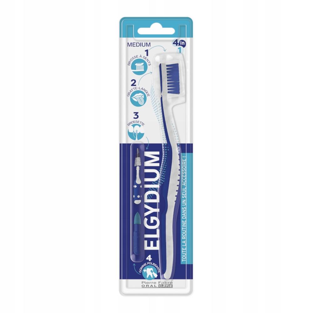 Elgydium 4In1 Medium Multifunctional Toothbrush
