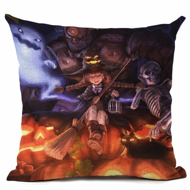 18" Cotton Halloween Linen Throw Pillow Case Cushion Cover Party Home Decor Sofa