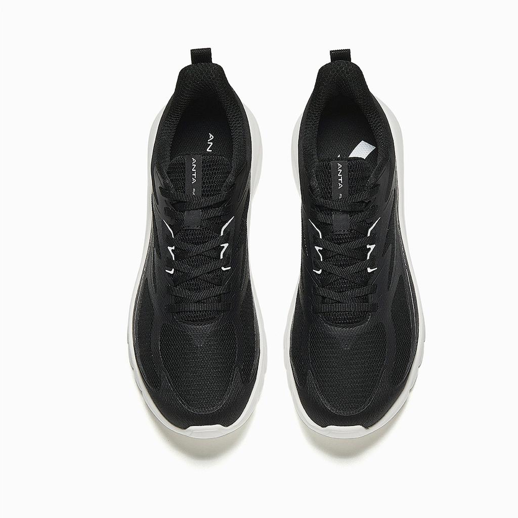 Anta Classic Versatile Shock Absorbing Breathable Low Top Casual Running Shoes Men Sneakers Black Gray 112345522S-5