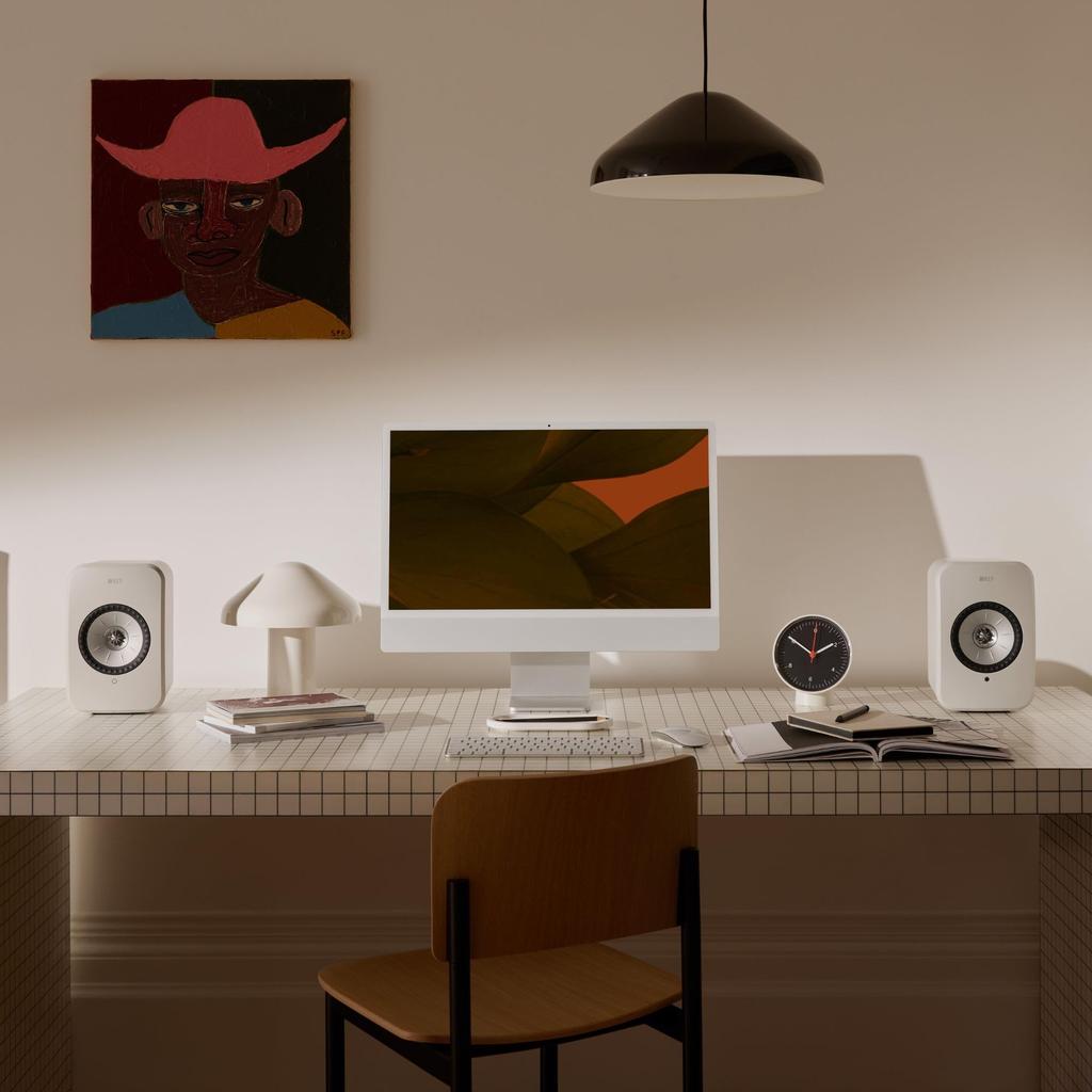 KEF LSX II LT Wireless HiFi Bookshelf Speaker - (Stone White)