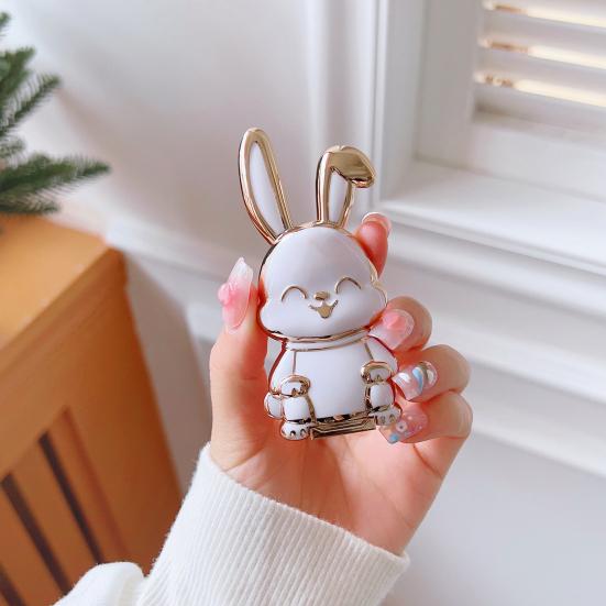 Mobile Phone Stand Trolley Rabbit Carrying Cartoon Self-adhesive Strong Adorable Capacity Electroplated Ring Finger Mobile Phone