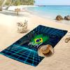 Brazil Football Print Beach Towel Quick Dry Super Absorbent Soft Bath Towel for Swimming Beach Travel Fan Souvenir Gift