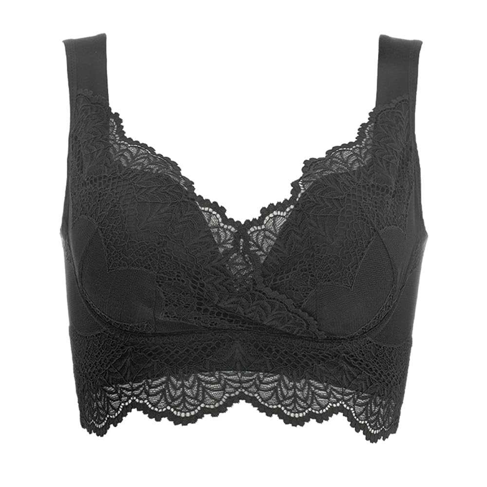 

New shaping lacy LL [Bradelis York] Non-wired bra, all-in-one bra, black, чорний