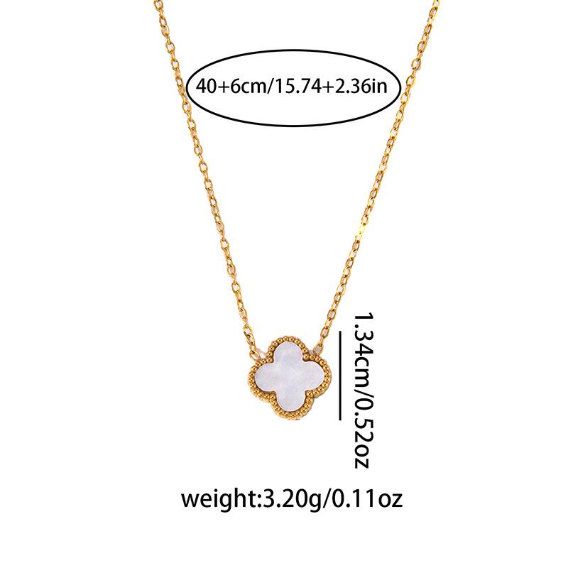 High-End Heart & Geometric Titanium Steel Clavicle Necklace for European & American Markets