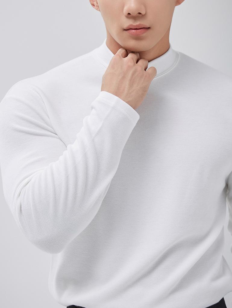 NINEZ Soft Mock Neck Long Sleeve T-Shirt 23Tl04