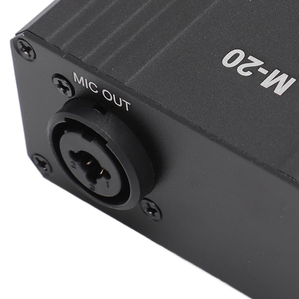 Mikrofonvorverstärker, Mikrofon-Gain-Verstärker, Audio-Booster, Hoher Gain, 48V Phantomspeisung, XLR-Ausgang, für Dynamische und Kondensatormikrofone