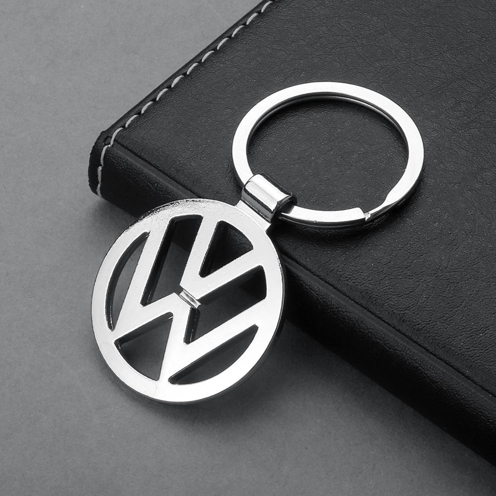 Metal/Leather Car Key Ring Braided Rope Key Case Key Chain For Volkswagen Golf 7 Caddy Passat CC Lavida Sagitar Scirocco Tiguan