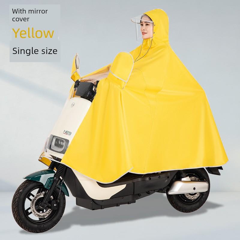 Raincoat for Electric Bikes and Motorcycles, Single or Double Person, Men's and Women's Models, Enlarged Size, Long Full-Body Rain Poncho for