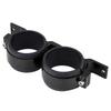 Aluminum Alloy 60mm Car Fuel Pump Mounting Bracket Dual Filter Clamp Cradle Black