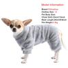 Windproof Winter Flannel Jumpsuit Jacket Coat for Small Dogs Puppy Chihuahua Bulldog Outfit with D Ring Pet Dog
