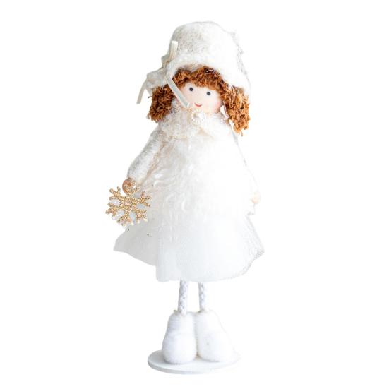 Christmas Angel Doll Ornaments Tabletop Small Plush Fairy Elf Figurine for Thanksgiving New Year Birthday Wedding Valentine's Day Party Decoration