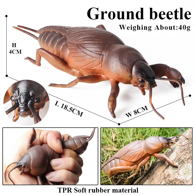 Oenux Insect Animal Wild Reptile Model Soft TPR Mantis Lizard Chameleon Housefly Gekko Action Figures Halloween Trick Kid Toy