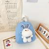 Pattern Rabbit Plush Childrens Backpack Outdoor Cartoon Mini Bag Storage