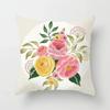 Ancient Style Watercolor Flower Pillowcase Office Living Room Car Ornaments Home Pillowcase