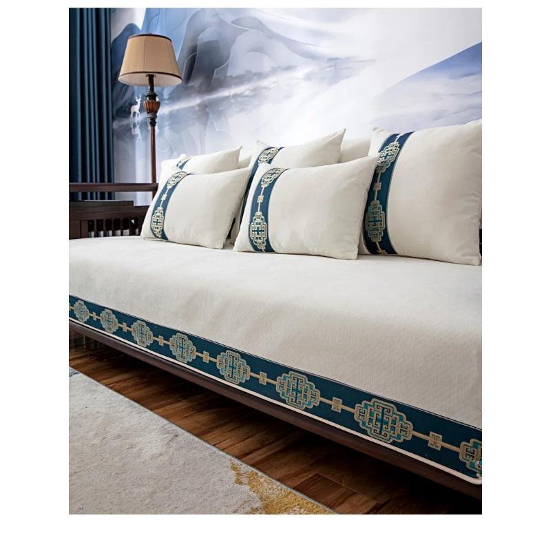 Solid Wood Sofa Cushion for Living Room Chenille Non-slip Couch Cover Corner Sofa Towes Seat Pad Home Protection Covers