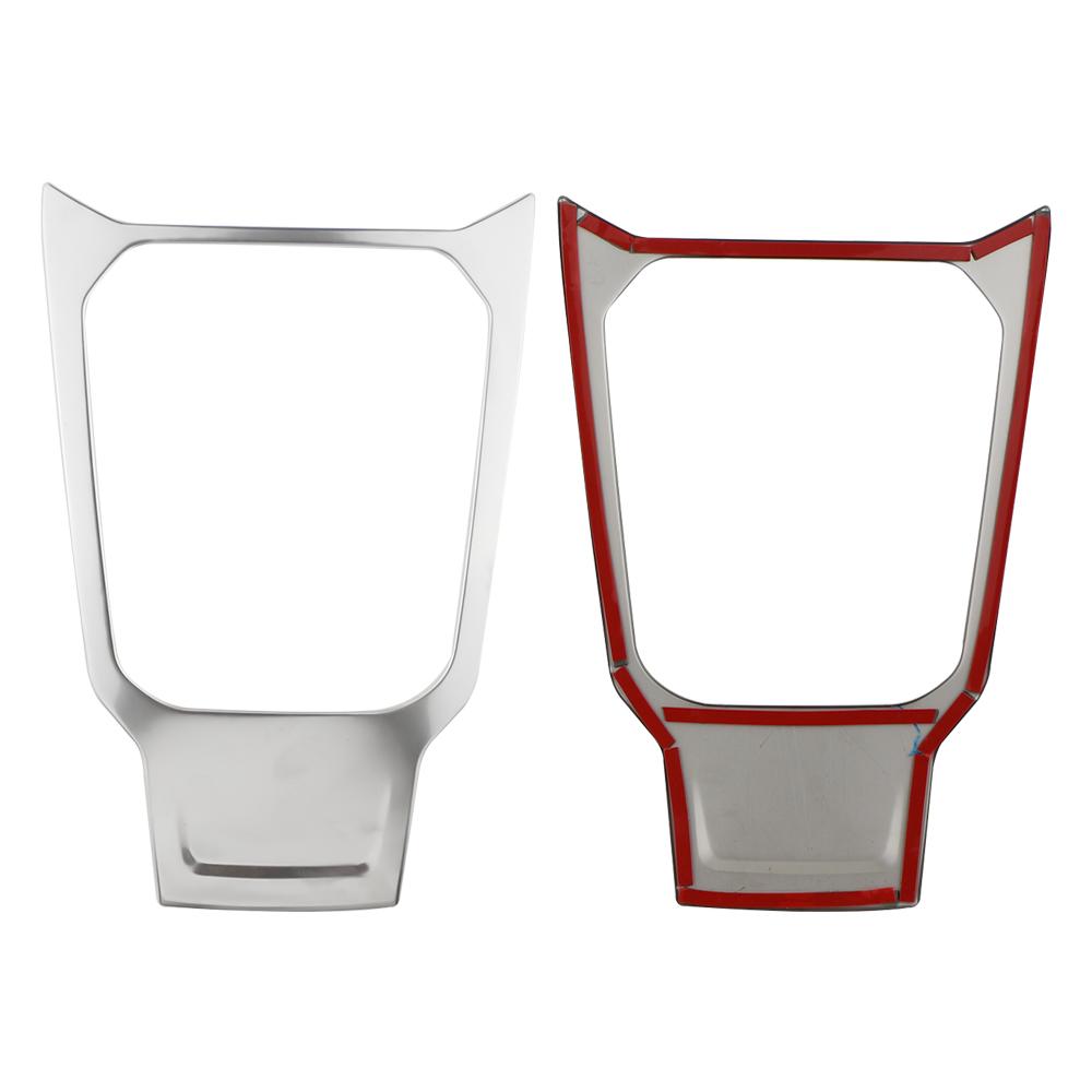 Stainless Steel Car Gear Shift Knob Panel Cover Sticker Trim for Volkswagen VW Troc T-Roc 2018 2019 2020 2021 AT LHD Accessories