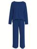 2025 Spring Ice Silk Stretch Pajama Set - Women's Loose Long Sleeve Top & Pants