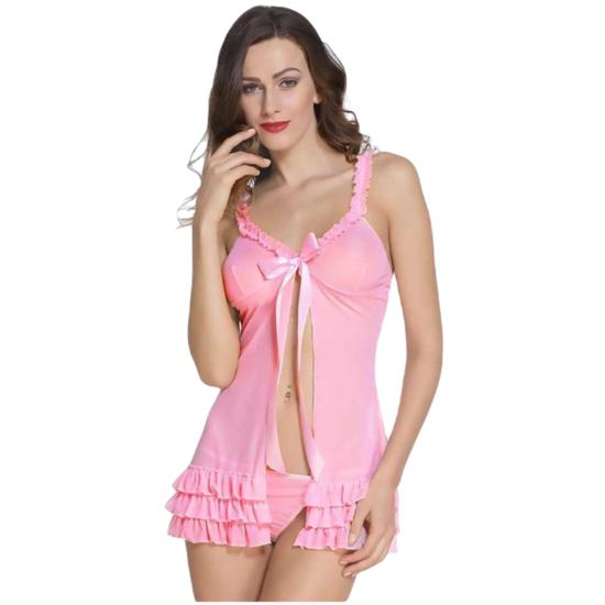 

Ночная рубашка Ladysta Baby Doll свободного размера Free Size (S, M, L) розовый