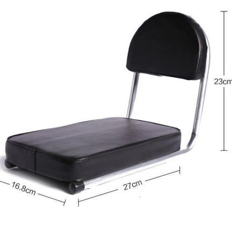 Bicycle Rear Saddle Bike Back Seat Mat Child Rear-mounted PU Leather Soft Comfotable Cushion MTB Riding Universal Accessories чёрный