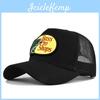 Retro Style Bass Embroidered Animal Pattern Round Top Curved Brim Baseball Cap For Summer