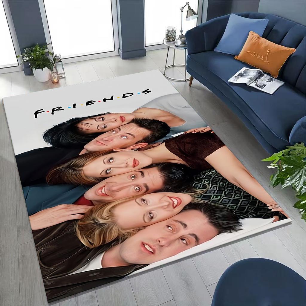 Klassisches Friends Central Perk Schild TV-Teppich für Schlafzimmer Wohnzimmer Sofa Zuhause Fußabtreter Dekor, Große rutschfeste Spielmatte für Kinder