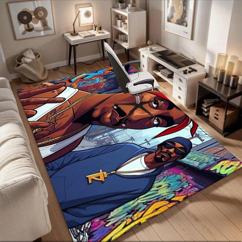 

Urban Street Art Graffiti Hoodie - Bold & Colorful Office Mat Perfect for Home Decor Office Desk Chair Rugs Chair Carpet for office Polyest 60cm by 90cm