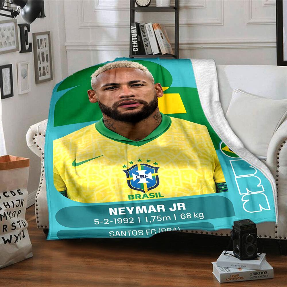 1pc Neymar18 Blanket, Gift, for Men and Women, Soft Blanket, Good for Sofa Bed Couch Travel, Lightweight Flannel Blanket